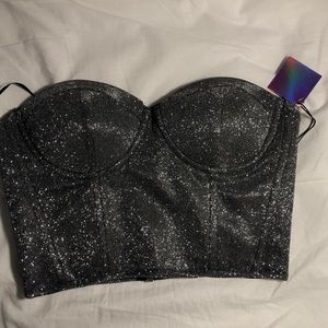Sparkly bustier top